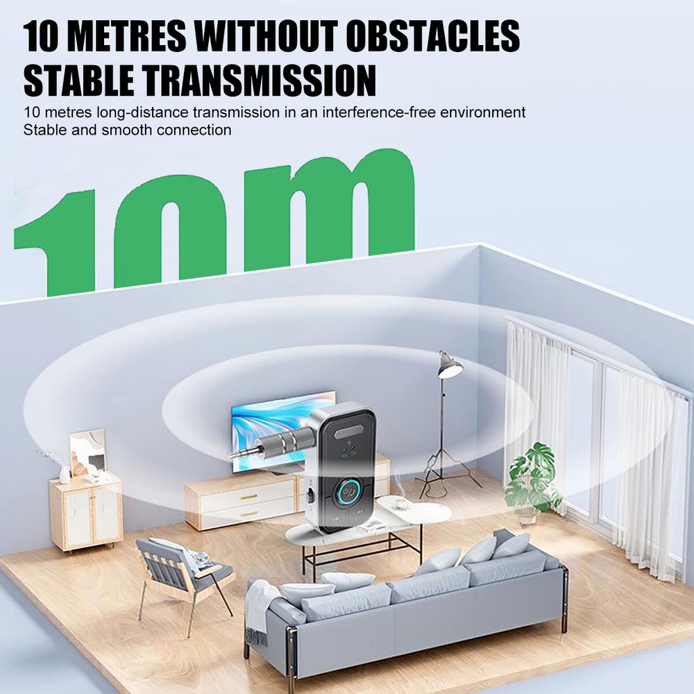 USB Wireless Bluetooth 5.4 Transmitter&Receiver 2in1 Audio Adapter 3.5mm Aux Car