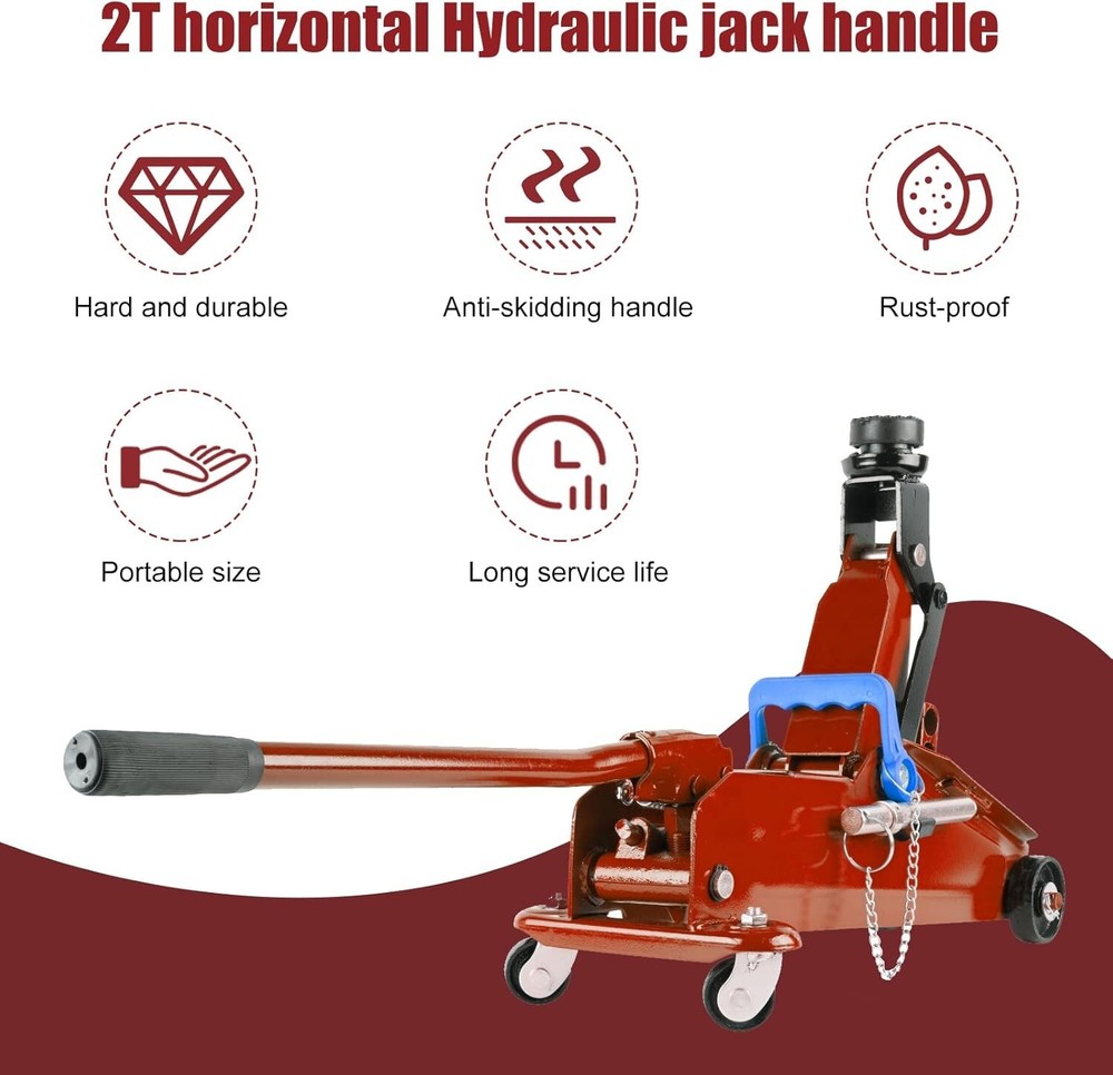 Horizontal Hydraulic Jack Handle 2 Ton Floor Jack Handle Replacement for Car Jac