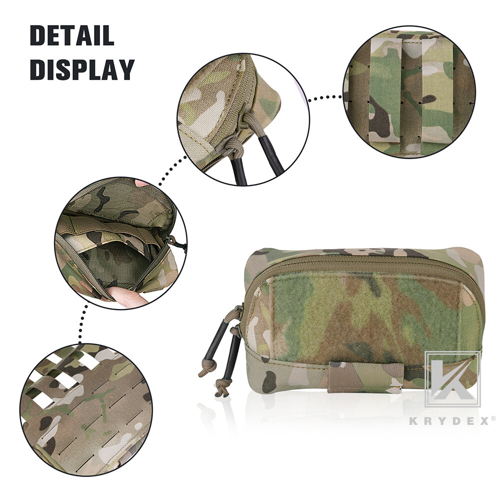KRYDEX Tactical Admin Pouch Utility Pouch Pack BELT / MOLLE Back Storage Panel