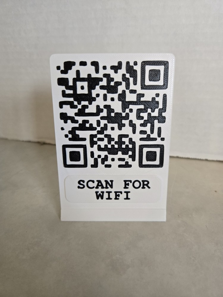 Prank Wifi Qr Code Stand, Middle Finger Monkey