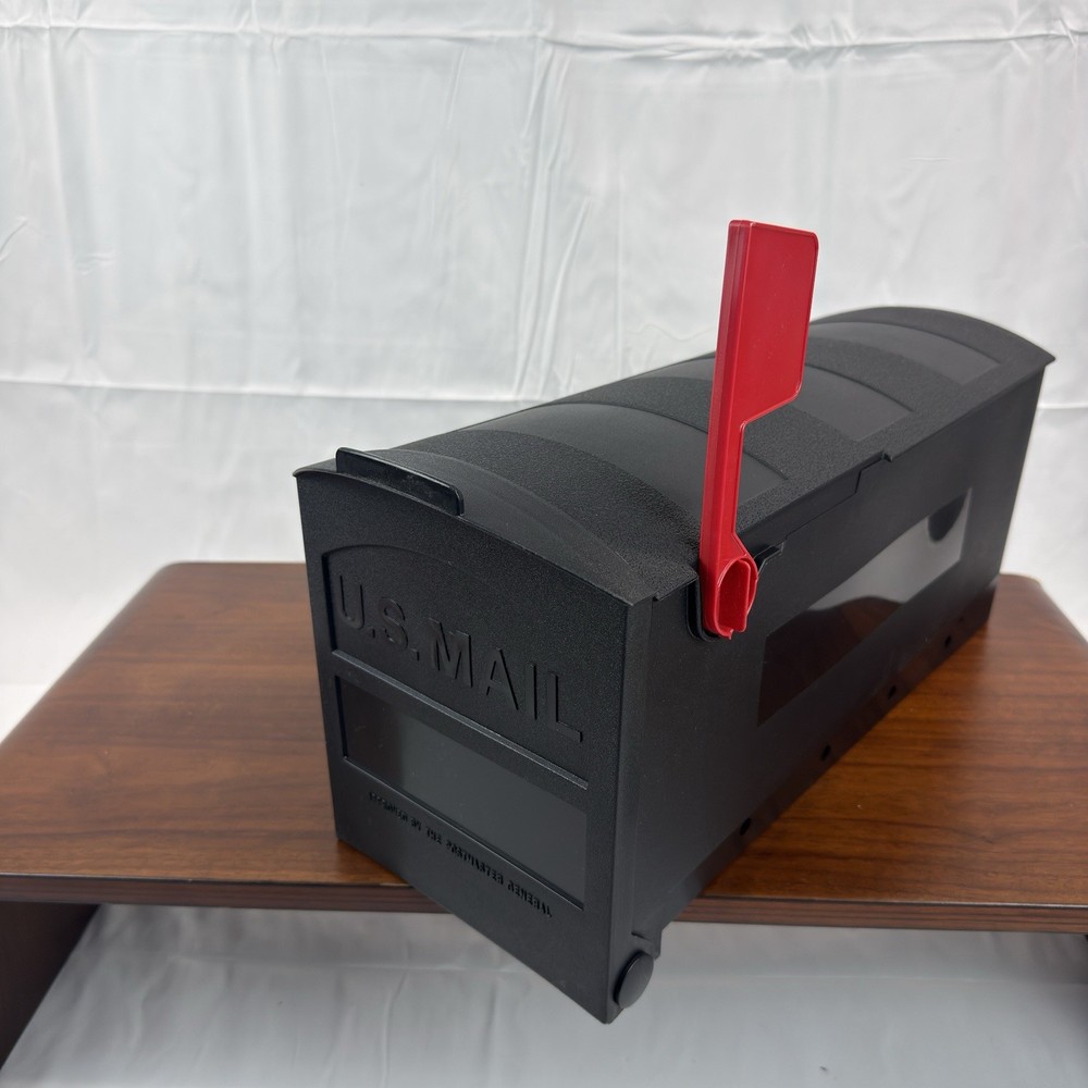 Architectural Mailbox Patriot Large Capacity Plastic Post Mount Mailbox - Black