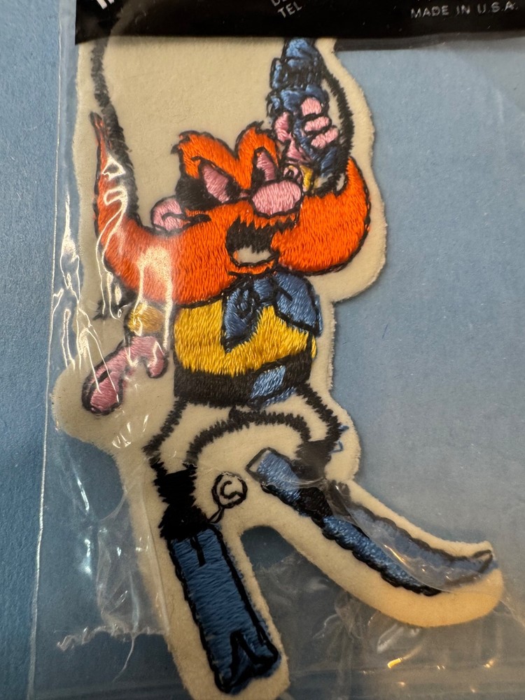 Vintage YOSEMITE SAM Sew On Felt Patch 4.25”x2”