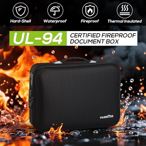 Fireproof Document Home Safe with Combination Lock, XL Hard Fireproof box