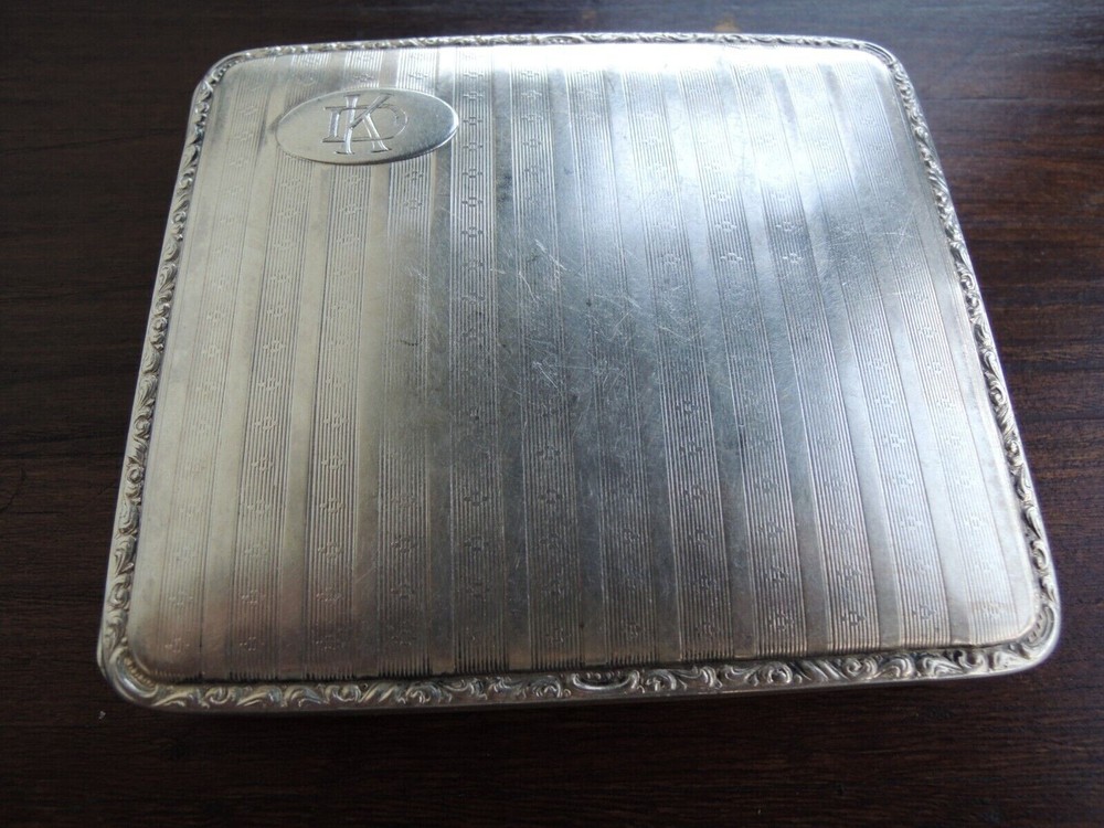 Art Deco German 835S Solid Silver Cigarette Case – 1930s