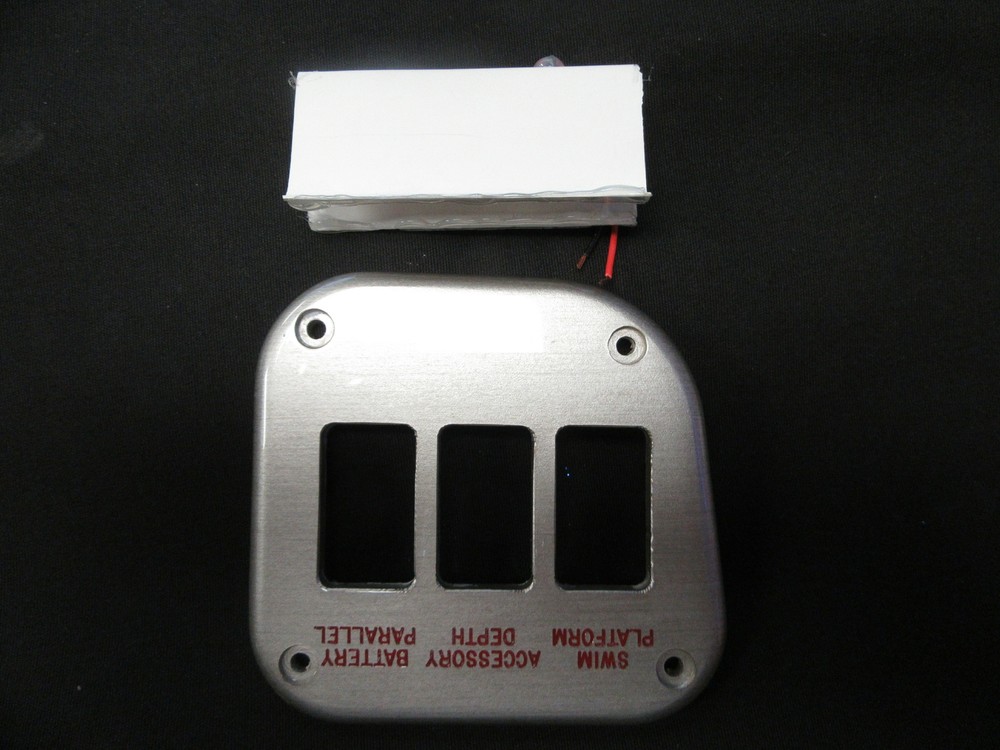 CRUISERS YACHTS BLANK SWITCH PANEL 51934 SILVER MARINE BOAT