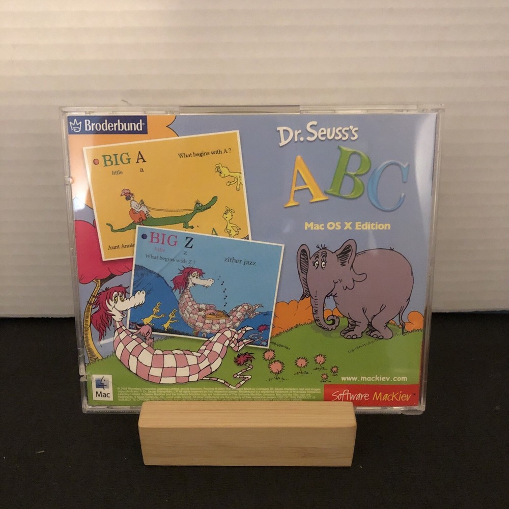 Dr. Seuss's ABC Mac OSX CD-ROM 2004 RARE VG