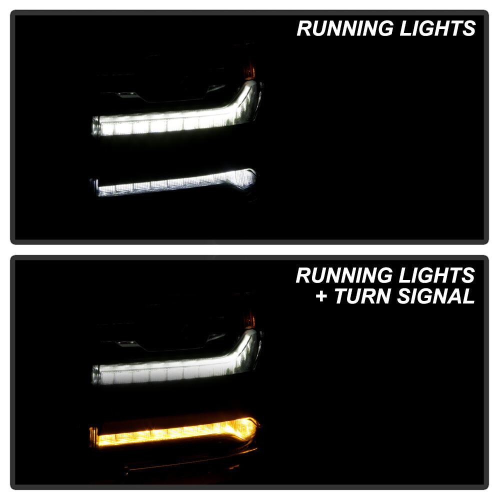 2016-2018 Chevy Silverado 1500 Chrome DRL Projector Headlights SET