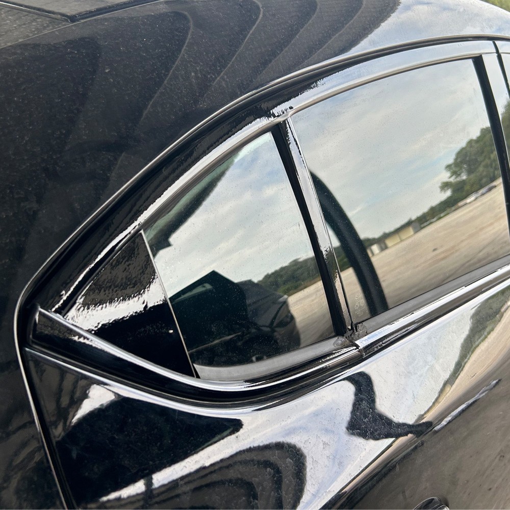 Glossy Black Chrome Delete Window Trims For Mazda 3 BM 2014-2019