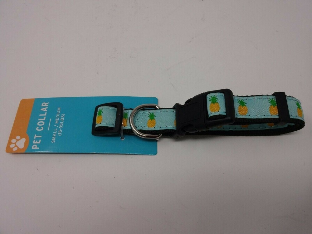 Best Brands Polyester Pet Collar Small/Medium (15-35LBS) Pineapple NEW UNUSED