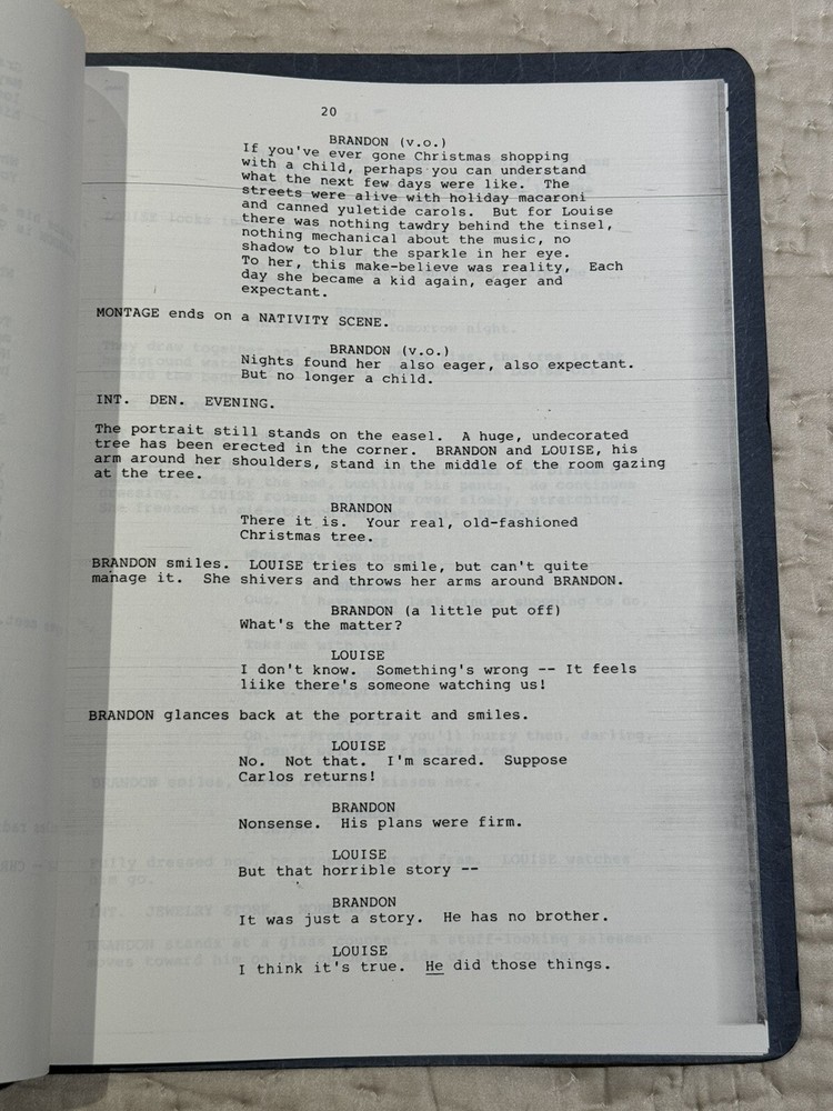 "THE NIGHT BEFORE CHRISTMAS" Script by RON FORD based on ROBERT BLOCH Story