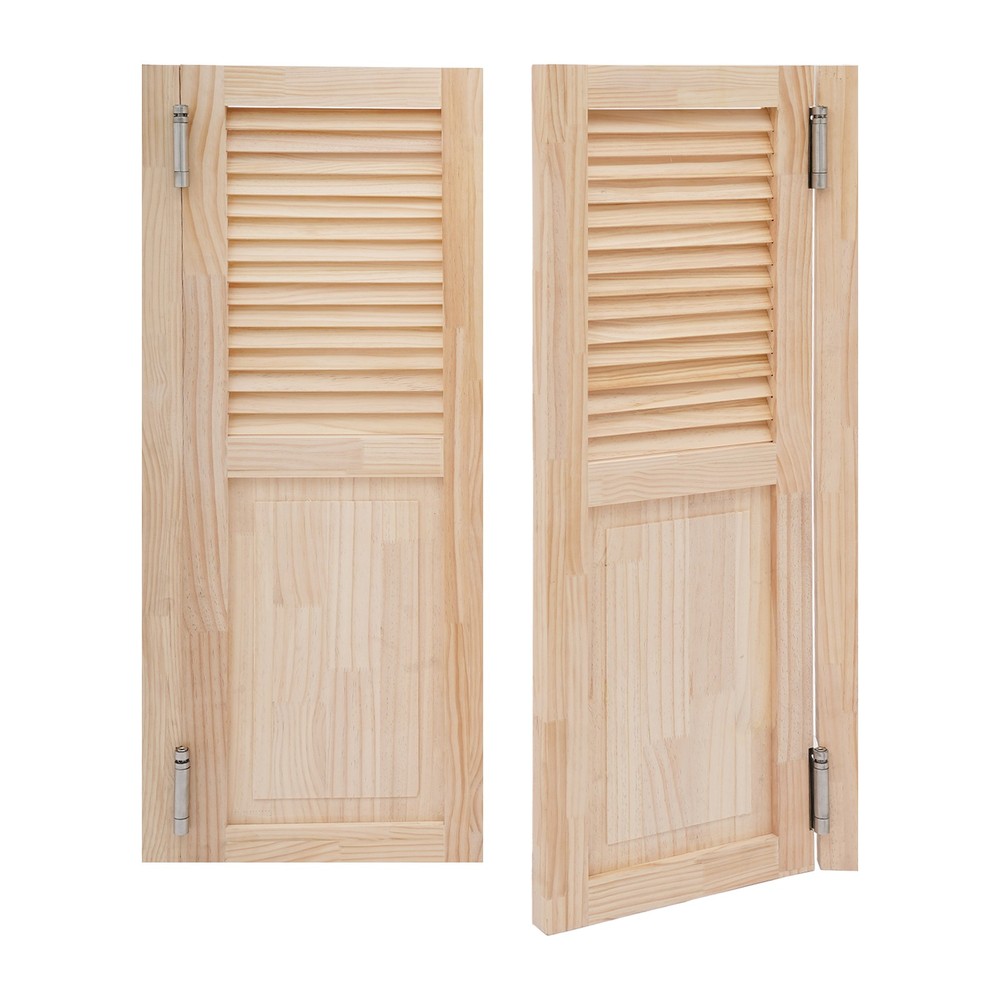 Partition Door - Swing Solid Pine Wood for Stylish Space Utilization