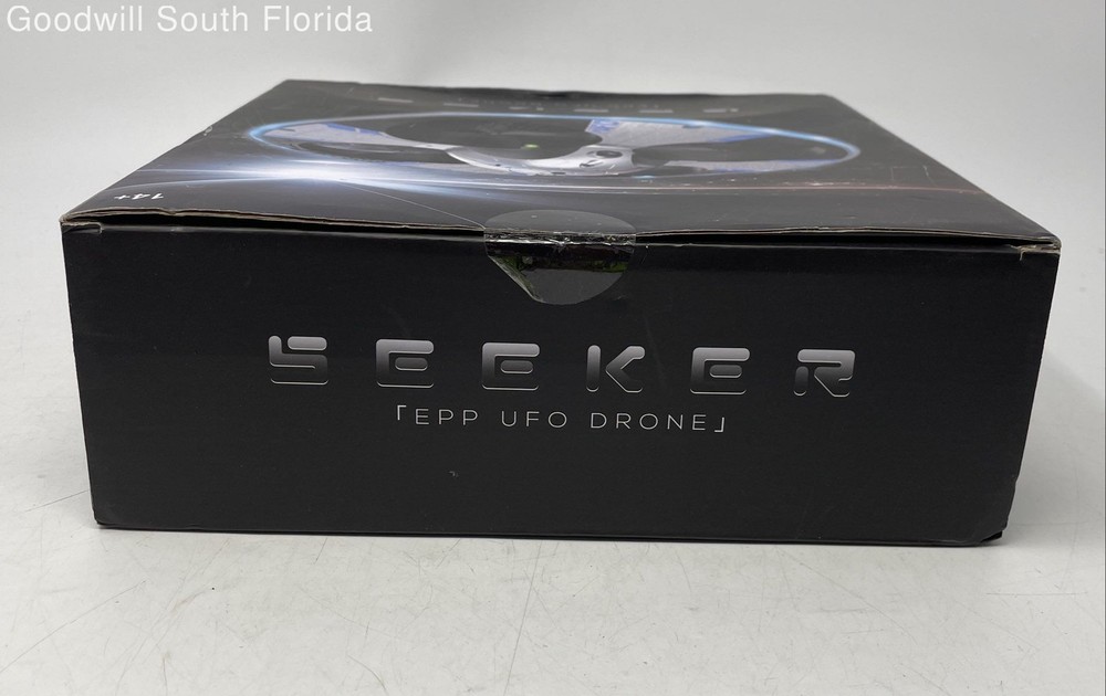 Seeker Metallic Gray Silver Remote Control EPP UFO Game Drone Not Tested