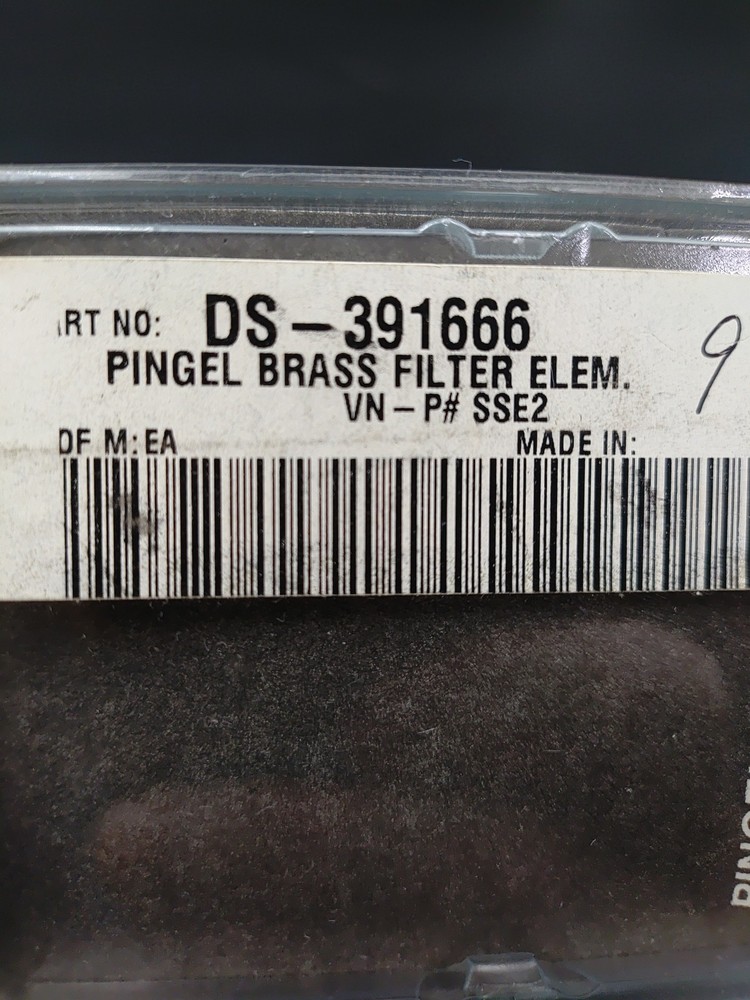 PINGEL SSE2 Replacement Brass 40 Micron In-Line Fuel Filter Element & O-Ring Set