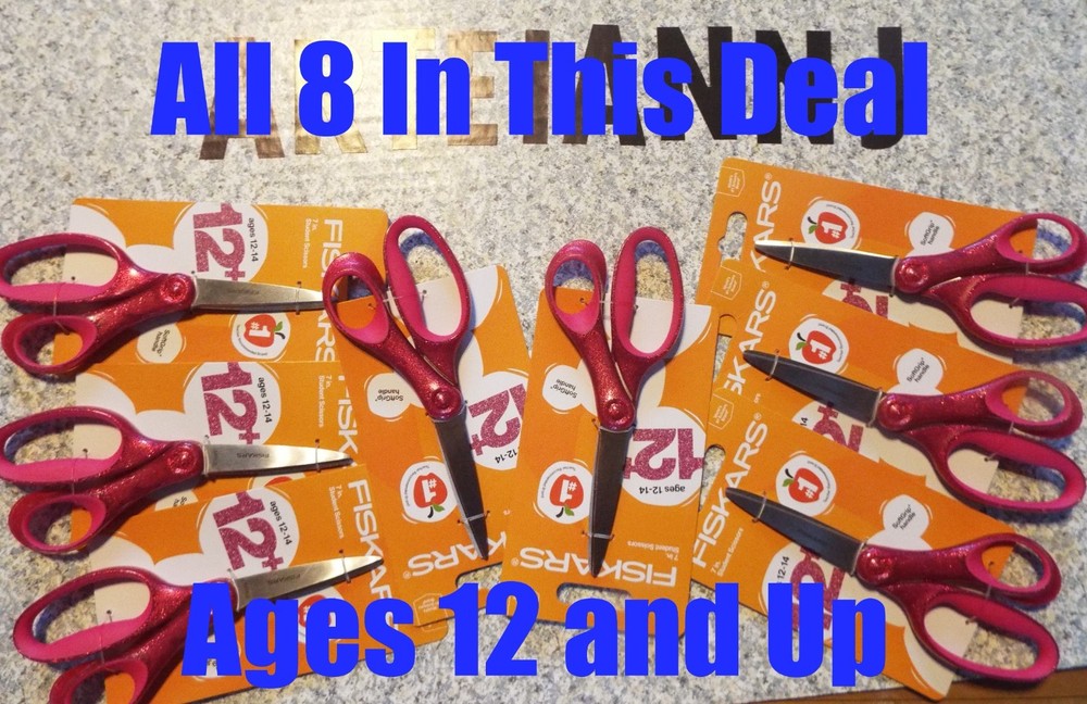 FISKARS SCISSORS FOR STUDENTS SET OF 8