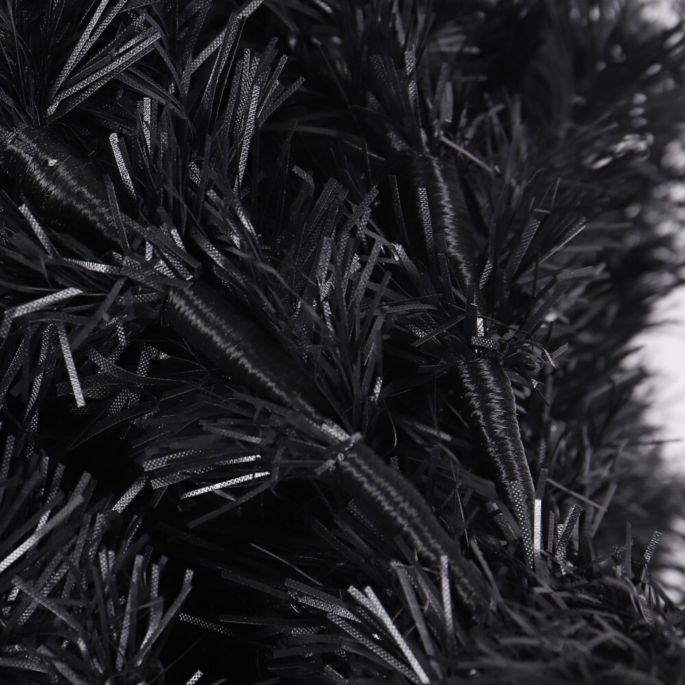 7.5FT Black Slim Artificial Christmas Tree Includes Foldable Metal Stand