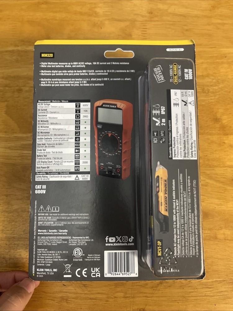 Klein Tools MM320 Electrical Test Kit - 25KIT1