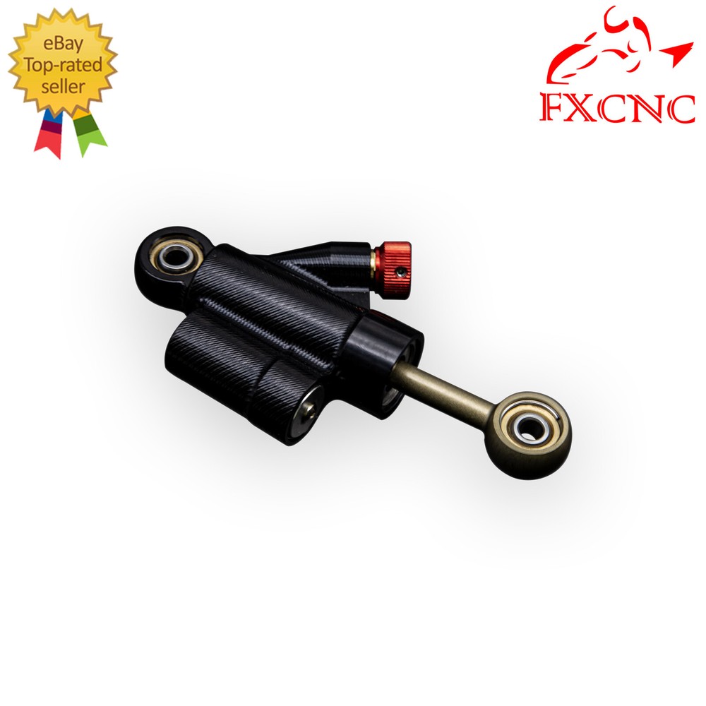 Black Adjustable Steering Damper Stabilizer Safety Control Aluminum Motorcycle
