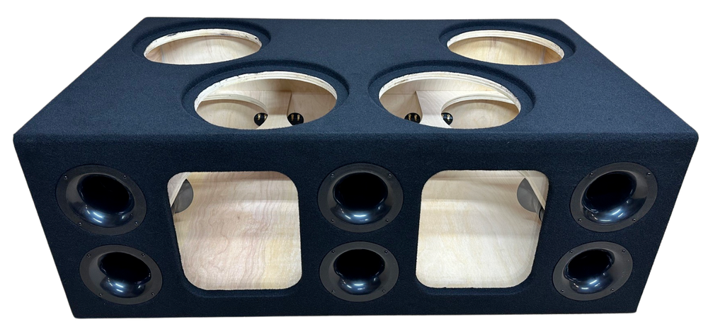 Custom Ported Sub Enclosure Subwoofer Box for 4 12" Subs - 32 Hz ~ 8 CF Net