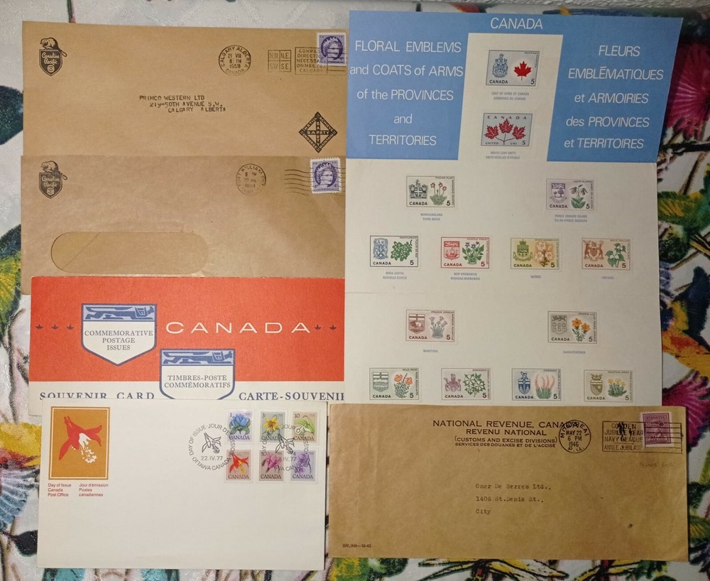 L8050 CANADA COVERS AND STAMPS LOT VF !