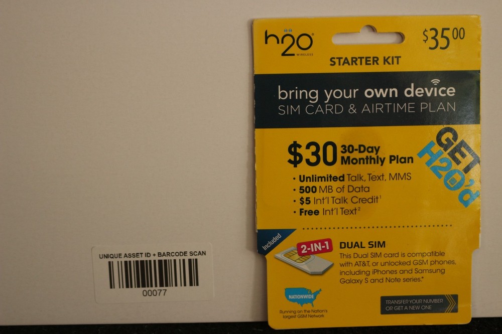 H2O $30 Unlimited plan + Sim Card + First month