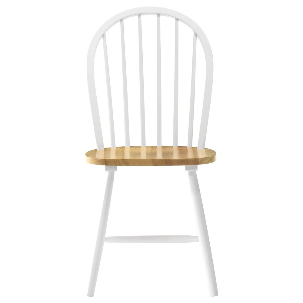 Greer Natural Brown and White 5-piece Dining Set