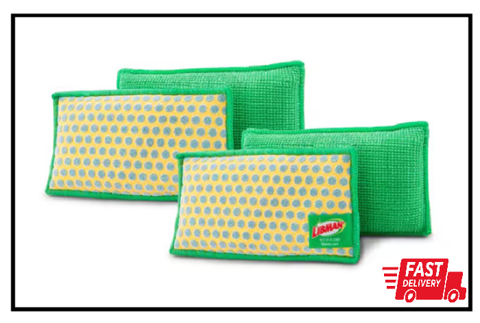 Power Scrub Dots Kitchen and Bath Sponge (4-Count)