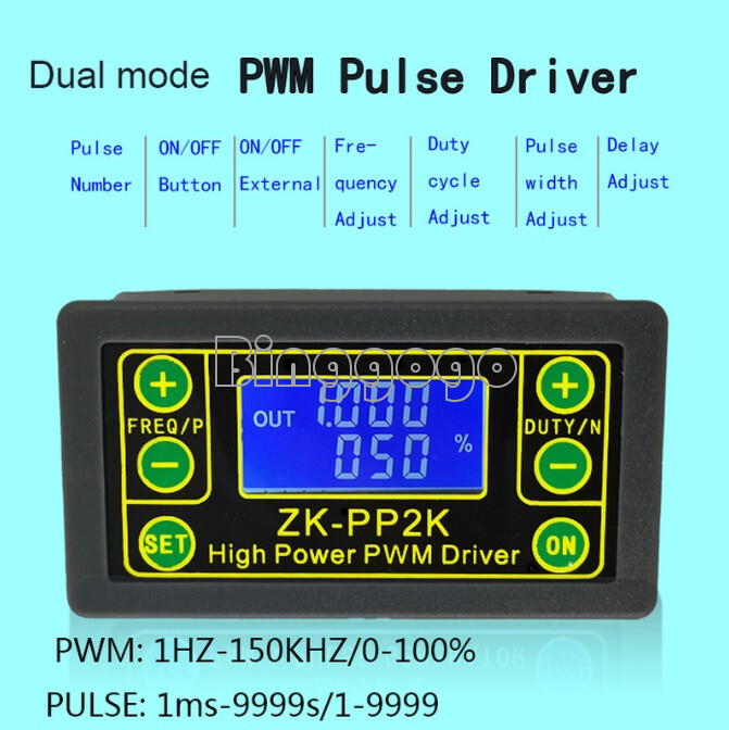 DC 12V 24V PWM Motor Speed Controller Adjustable Pulse Frequency Duty Regulator