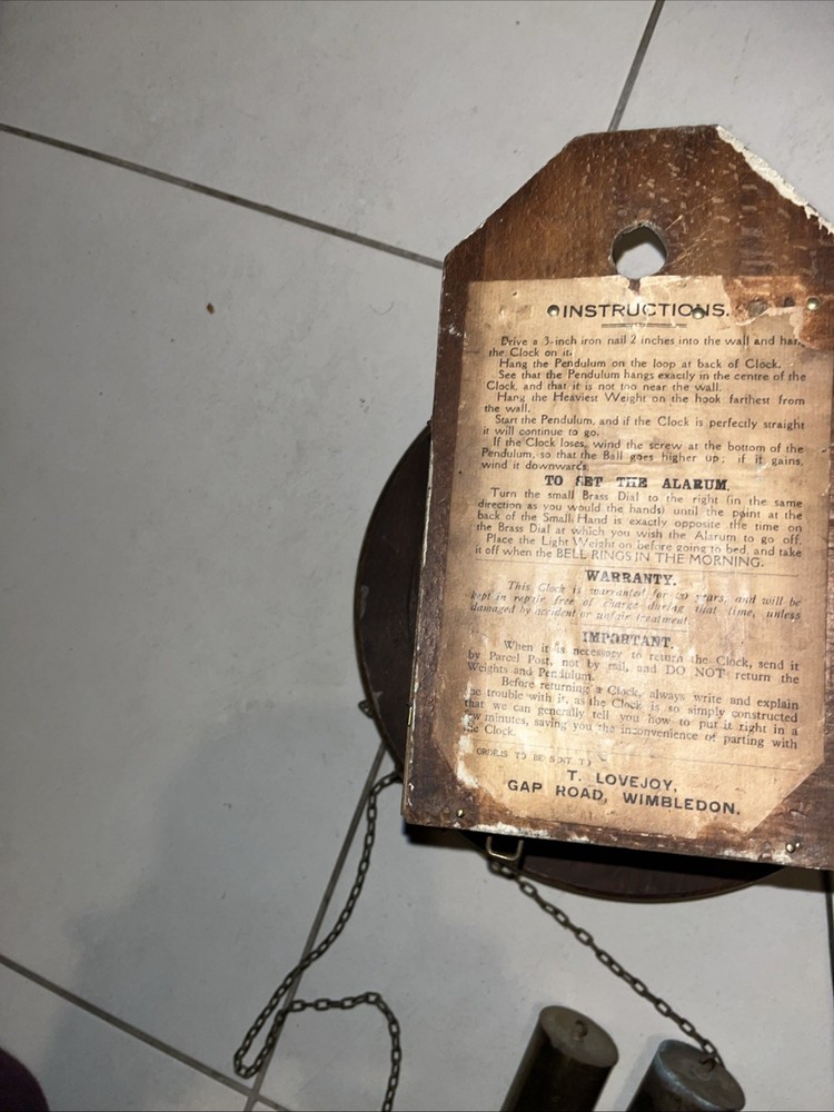 Postman’s 19th Century Alarm clock