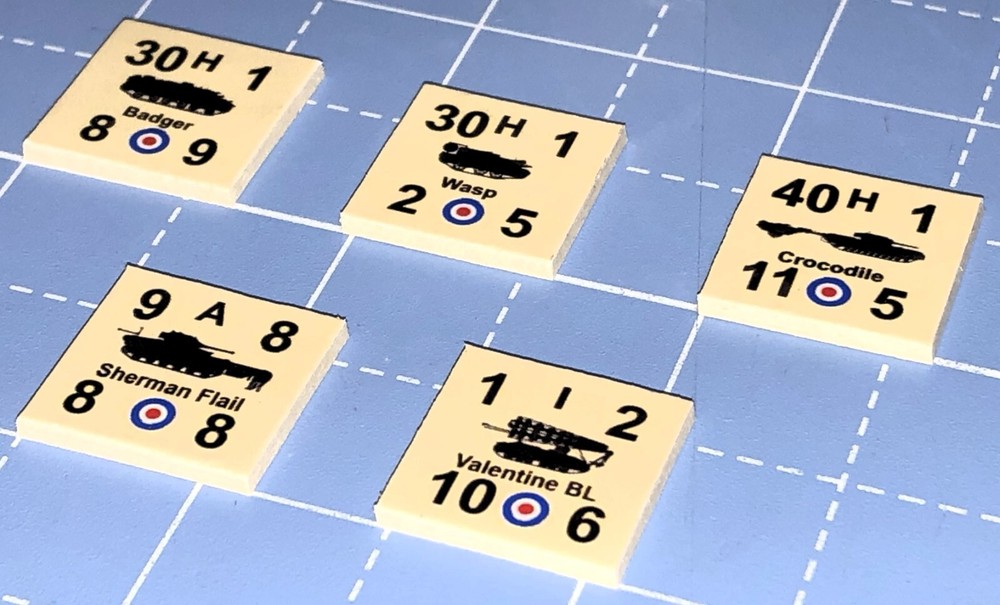 Panzer Leader, British and Commonwealth Engineering Tanks, 60 counters.