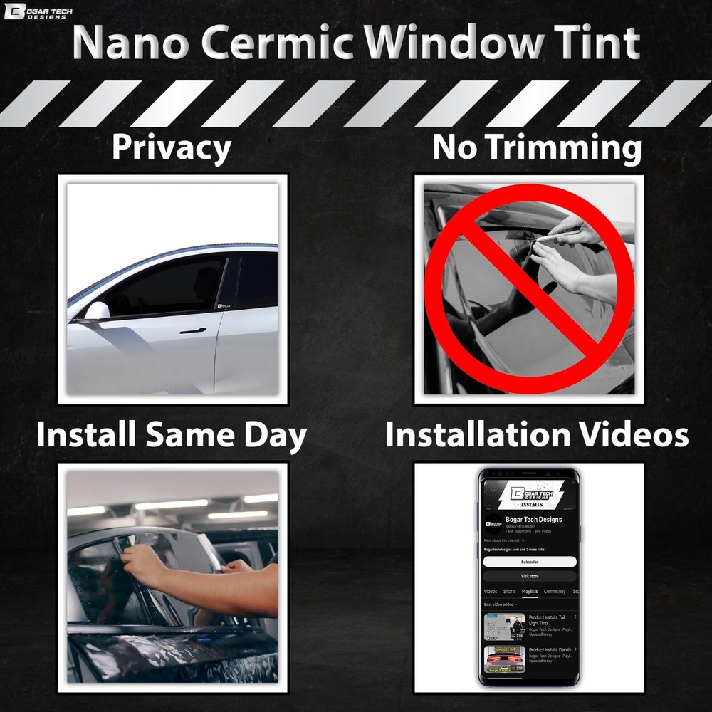 Pre Cut Front Windows Nano Ceramic Window Tint Fits Chevy Silverado Crew Cab 19+