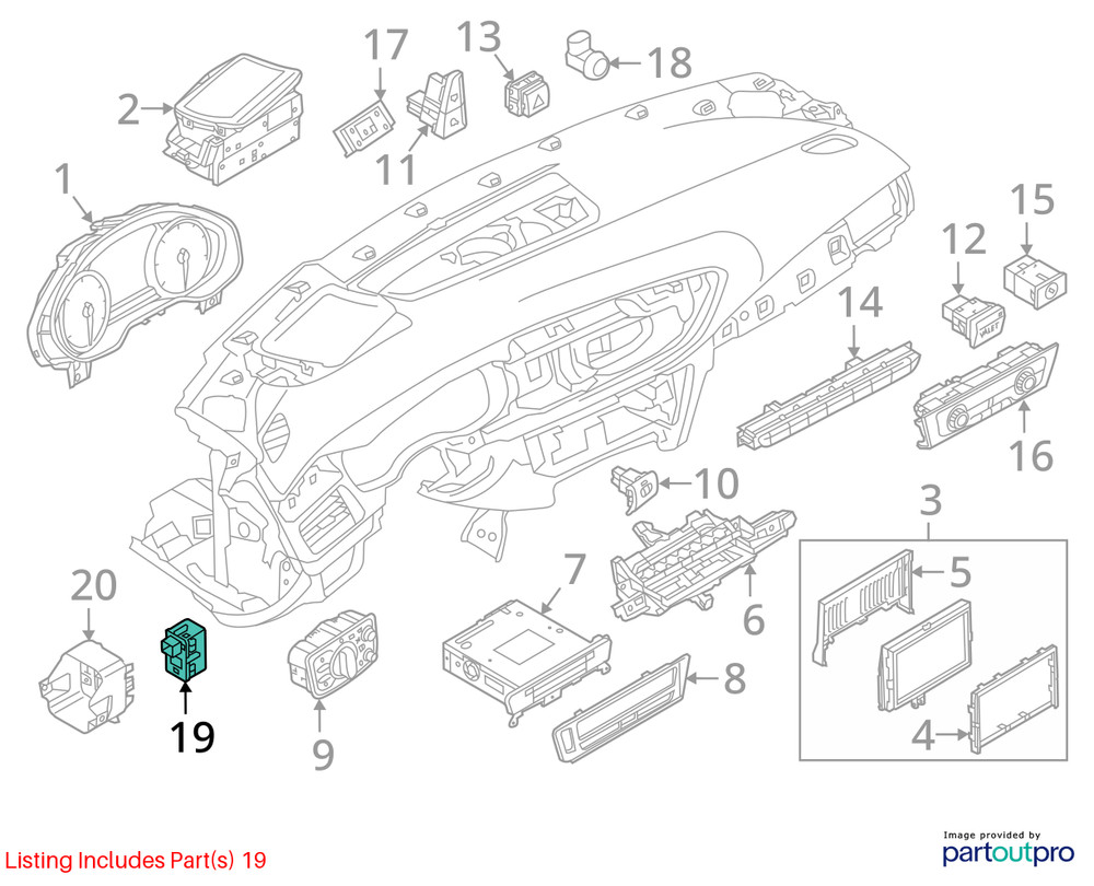 2012-2017 Audi A6 Ignition Switch 4H0909131
