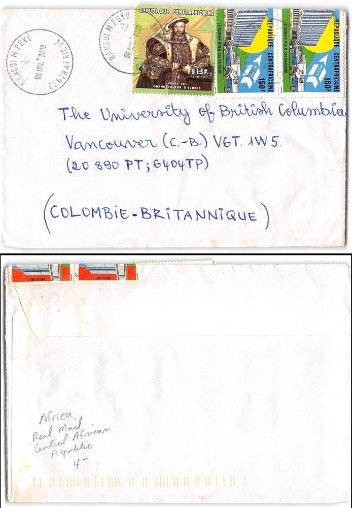 Central Africa to Vancouver, 2003