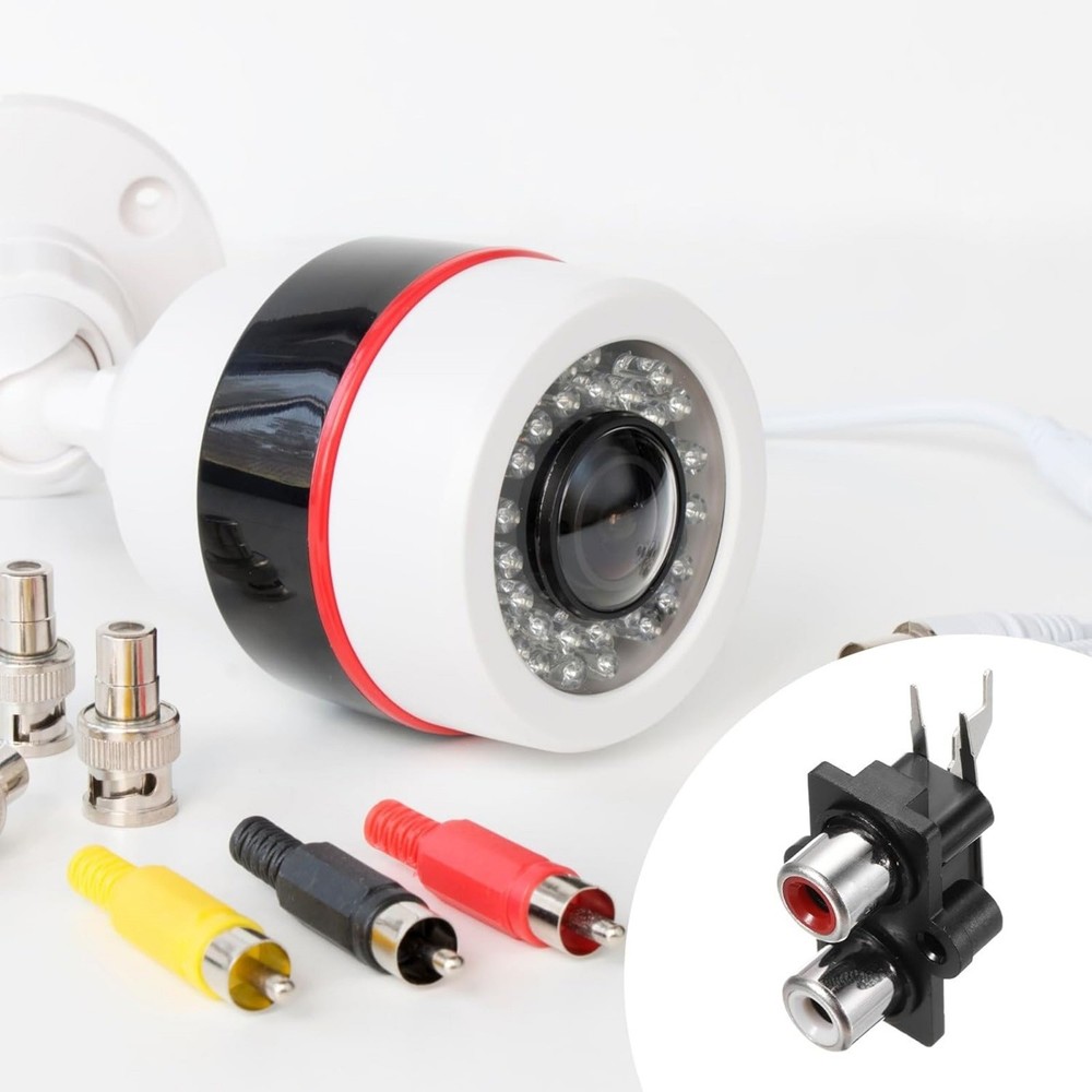 High Quality 2PCS RCA Female Socket Panel Mount Connector for Various AV Devices