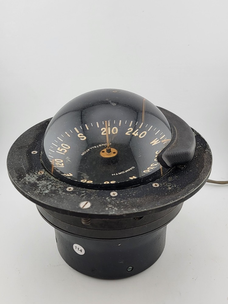 VINTAGE DANFORTH CONSTELLATION 6" MARINE BOAT HIGH SPEED COMPASS. UNTESTED.