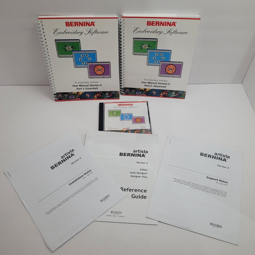 Bernina Embroidery Software CD And Manuals Version 4