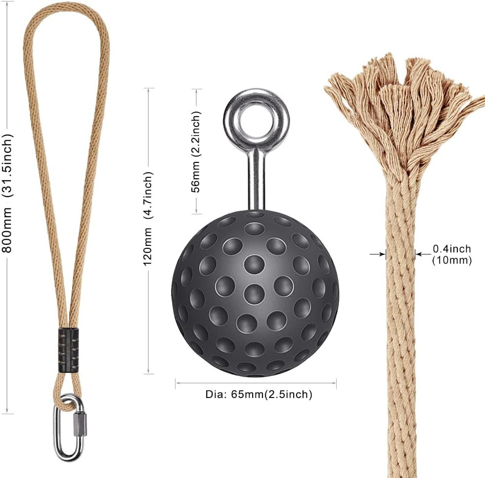 Pull up Ball Grip, Non-Slip Rock Climbing Holds Pull up Power Ball for Streng...