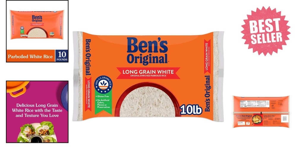 10 lb Enriched Parboiled Long Grain White Rice - Quick, Nutritious & Delicious