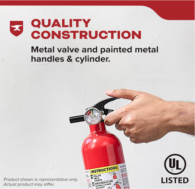 Kidde Marine Fire Extinguisher – 5-B:C, Coast Guard Approved, w/ Bracket