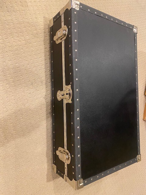 Black Vintage Trunk Storage Decorative with lock ability