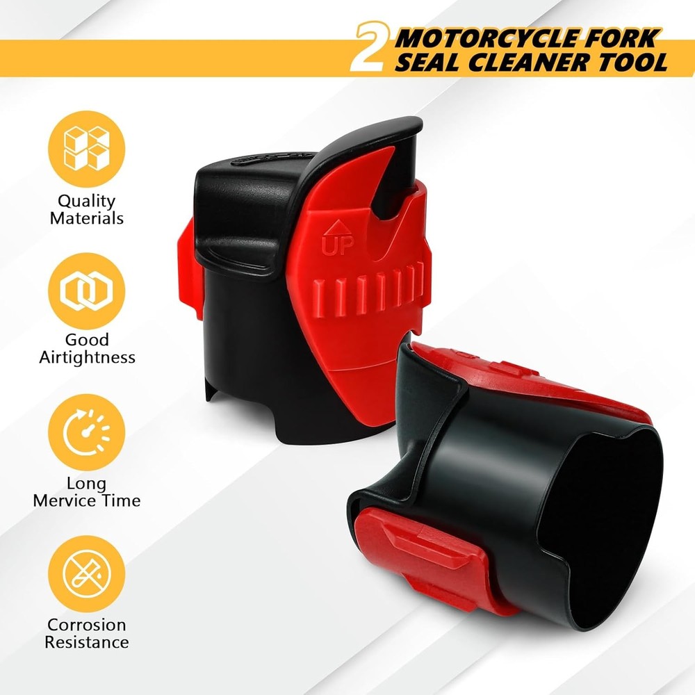 2PCS Motorcycle Fork Seal Cleaner Tool, Front Fork Seal Clean Tool, Universal Cl