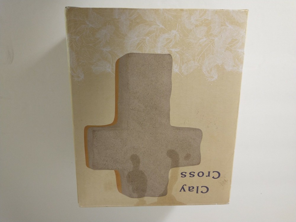 Decrotive Cracker Barrel Easter Christian Clay Cross Open Box