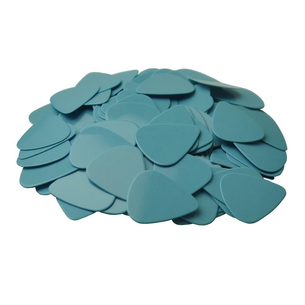 100pcs Medium 0.71mm Blank 351 Guitar Picks Plectrums Celluloid Solid Light Blue
