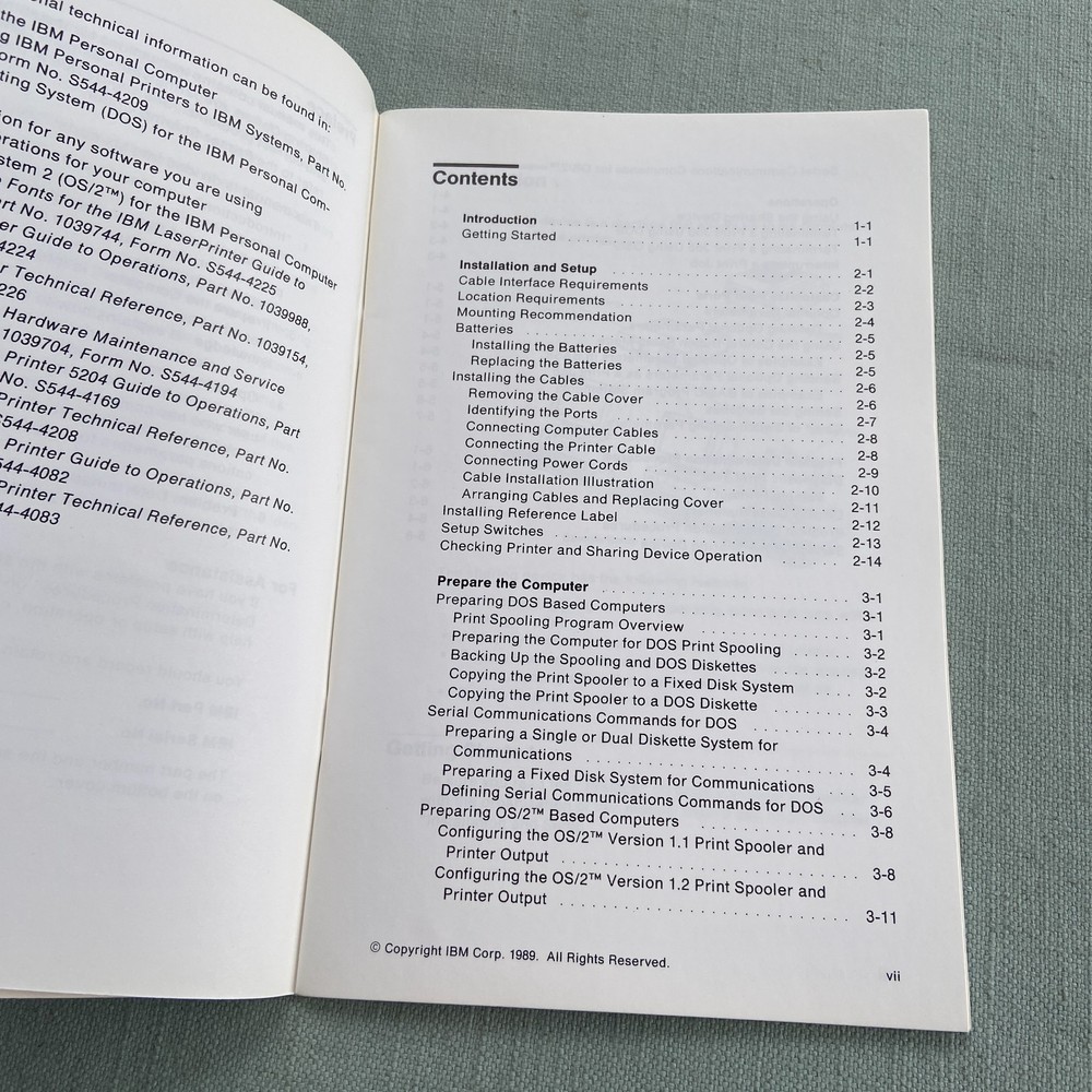 IBM Book Laser Printer Technical Reference 4226 4019 Users Guide Manual 1989 90