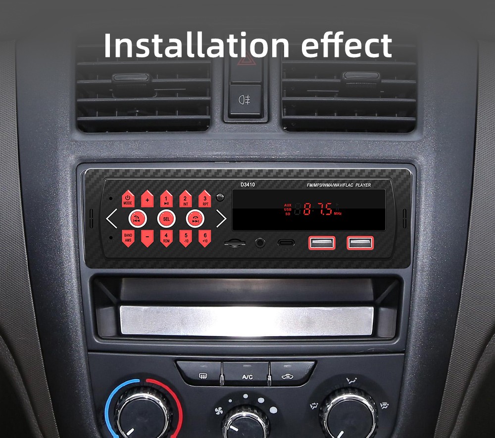 Car Stereo MP3 Player Audio In-Dash Input Head Unit FM Receiver USB Bluetooth FM