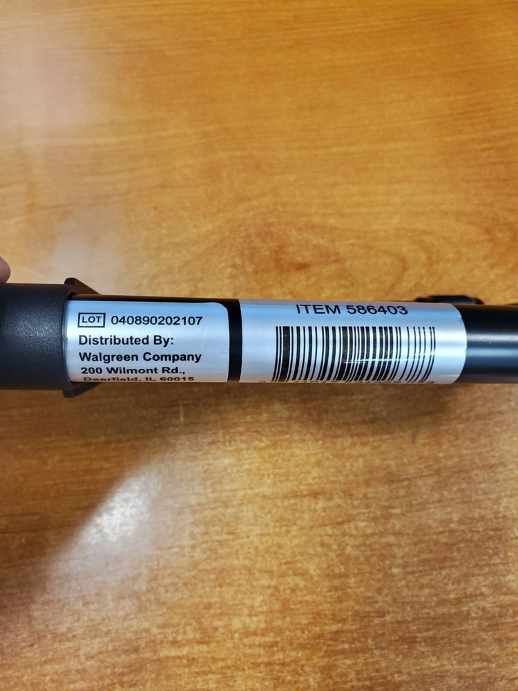 Walgreens Mobility Adjustable Height Folding Cane Black -NO BOX - 6E
