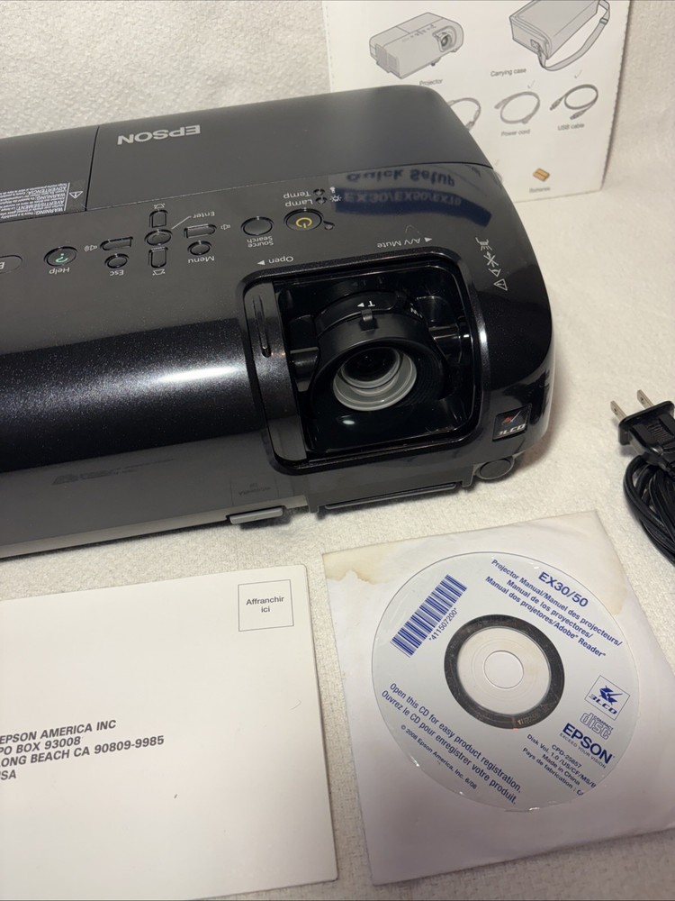 Epson H284A EX50 Digital 3LCD Projector - TESTED Working