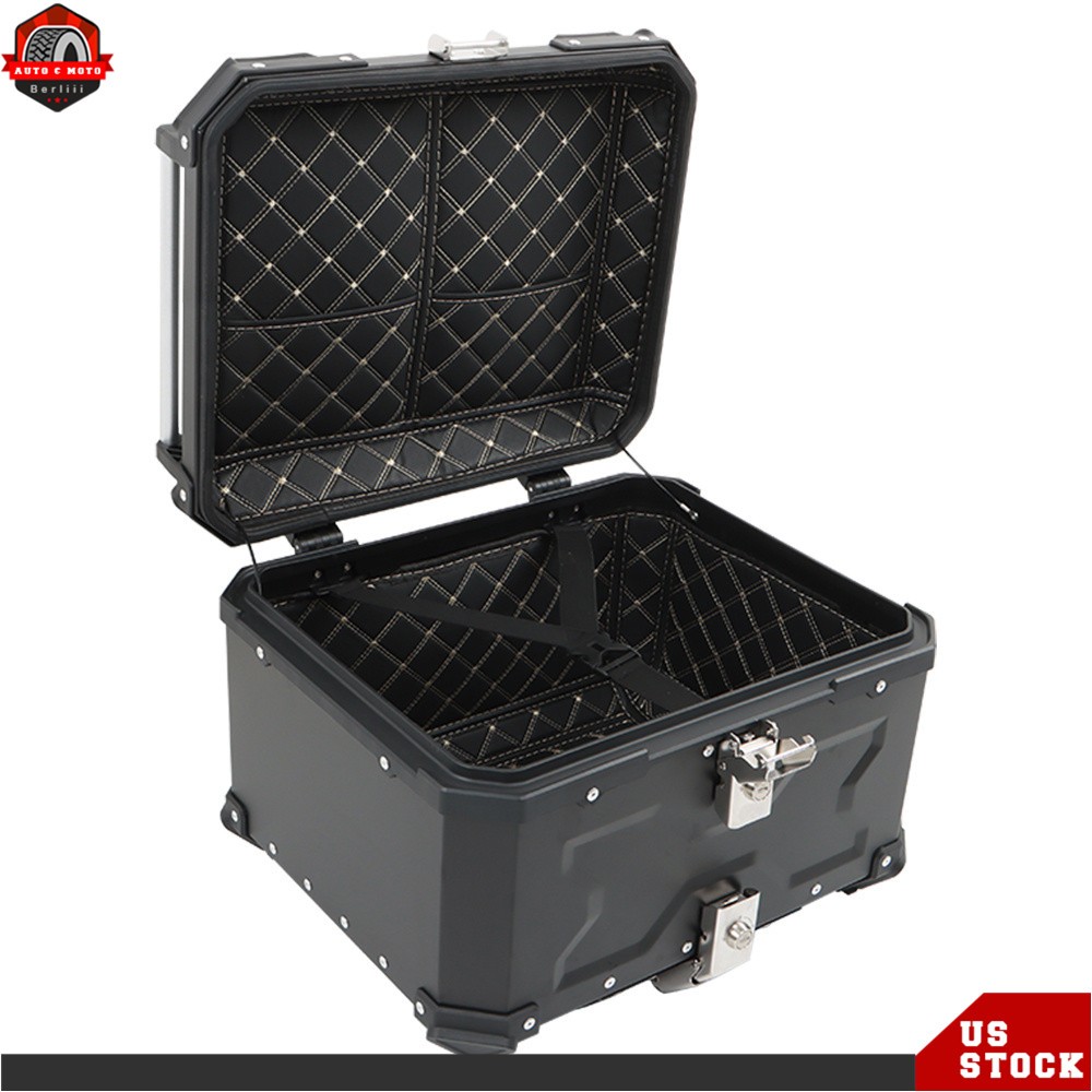 Motorcycle 36L Side Case Hard Saddlebag + 55L Top Case Tail Box Luggage US