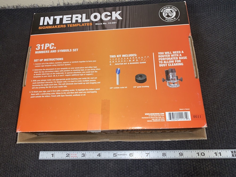 stencil making Interlock Signmakers 31 pc sign maker router template Kit FUN SET