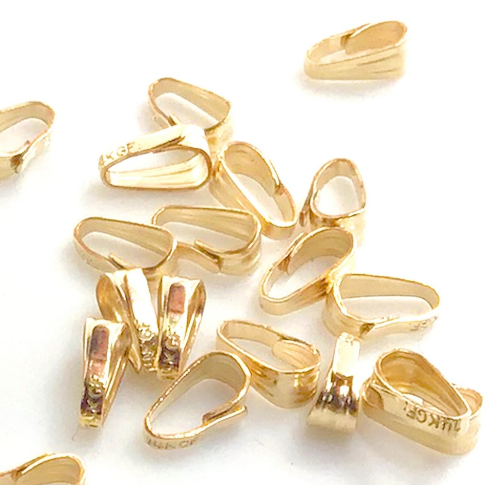 14k Gold Filled 2.2x5.3mm Small Locket Bails 10pcs
