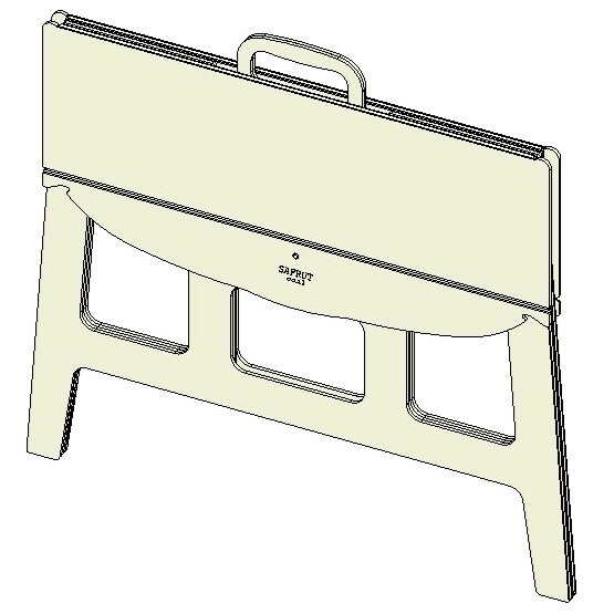 Flat Folding Maxi-Stool 20"(50 cm). Large Seat / Small Table / Standing Platform